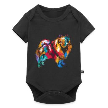 keeshond - Body à manches courtes Premium Bébé - noir - Devant