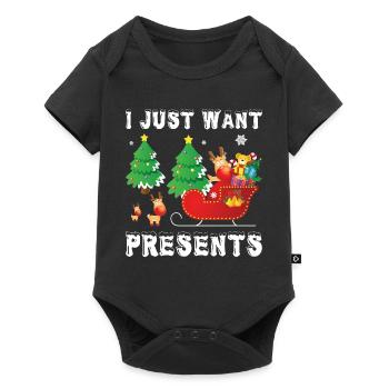 Merry Christmas Christmas Christmas Present - Baby Premium Kurzarmbody - Schwarz - Vorne