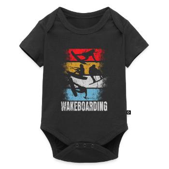 Wakeboard rétro - Body à manches courtes Premium Bébé - noir - Devant