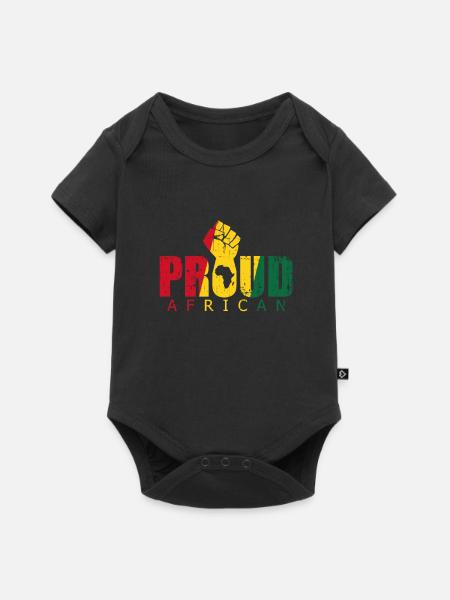 Stolz Afrika - Baby Premium Kurzarmbody - Schwarz