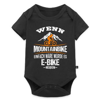 Funny Mountain Bike E Bike Rad Quote Shirt - Baby Premium short-sleeve bodysuit - black - Front