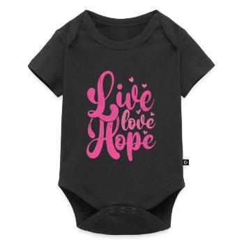 breast cancer - Baby Premium short-sleeve bodysuit - black - Front