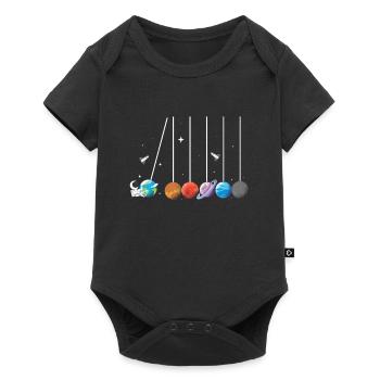 Space astronaut pendulum rocket solar system - Baby Premium short-sleeve bodysuit - black - Front