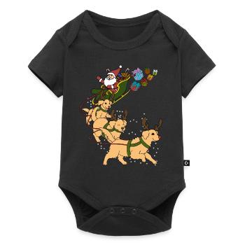Golden Retriever Christmas - Baby Premium short-sleeve bodysuit - black - Front
