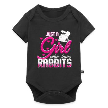 Rabbit Rabbit Farmer Rabbit Easter Bunny - Baby Premium short-sleeve bodysuit - black - Front