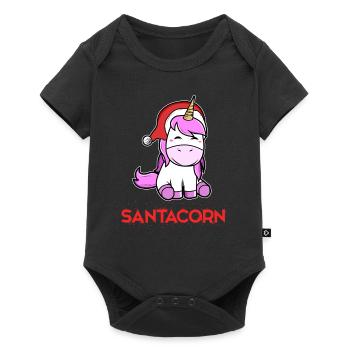 Christmas unicorn Christmas unicorn - Baby Premium short-sleeve bodysuit - black - Front