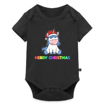 Christmas unicorn Christmas unicorn - Baby Premium short-sleeve bodysuit - black - Front
