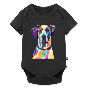 Great Dane Dog - Baby Premium short-sleeve bodysuit - black - Front