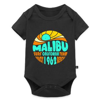 Malibu California Hippie - Baby Premium short-sleeve bodysuit - black - Front