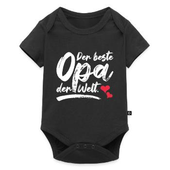 Der beste Opa der Welt - Baby Premium Kurzarmbody - Schwarz - Vorne