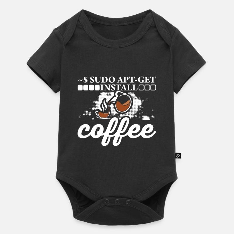 Linux Sudo Apt - Installieren Sie den Kaffee. - Baby Premium Kurzarmbody - Schwarz