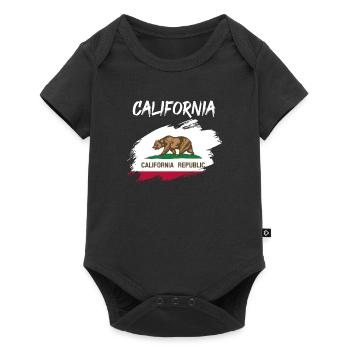 Kalifornien - Baby Premium Kurzarmbody - Schwarz - Vorne