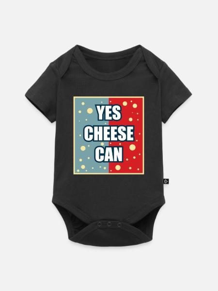 Yes Cheese Can - Baby Premium Kurzarmbody - Schwarz