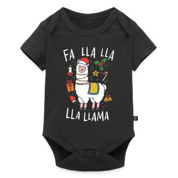 Noël Lama - Body à manches courtes Premium Bébé - noir - Devant