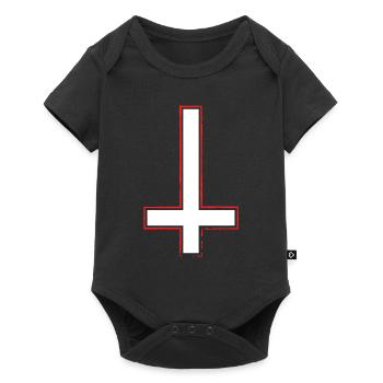 Turned Cross Peter Satan Seal Symbol Goth - Baby Premium short-sleeve bodysuit - black - Front