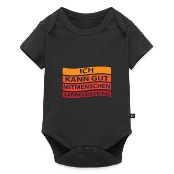 Ich kann gut Mitmenschen umgehen Misanthrop Spruch - Baby Premium Kurzarmbody - Schwarz - Vorne