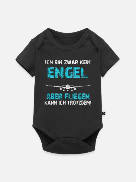 Pilot Fliegen - Baby Premium Kurzarmbody - Schwarz