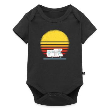 Wohnmobil Sonnenuntergang Urlaub - Baby Premium Kurzarmbody - Schwarz - Vorne