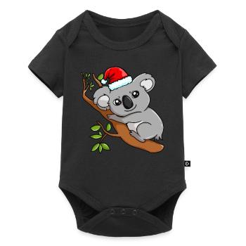 Koala Panda Panda Funny Christmas - Baby Premium short-sleeve bodysuit - black - Front