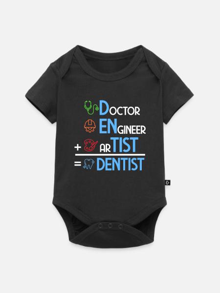 Zahnarzt - Baby Premium Kurzarmbody - Schwarz