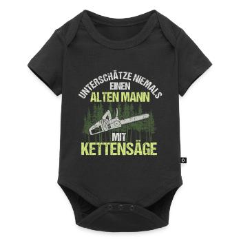 Brennholz Axt Holz Machen - Baby Premium Kurzarmbody - Schwarz - Vorne