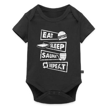 Sauna relax cadeau de passe-temps - Body à manches courtes Premium Bébé - noir - Devant