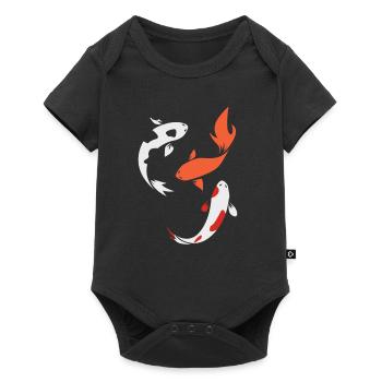 Koi Poissons - Body à manches courtes Premium Bébé - noir - Devant