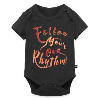 Follow Your Own Rhythm yr - Baby Premium Kurzarmbody - Schwarz - Vorne