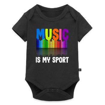 La musique est mon sport pour les musiciens - Body à manches courtes Premium Bébé - noir - Devant