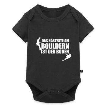 Bouldern Klettern Boden Boulderhalle Geschenk - Baby Premium Kurzarmbody - Schwarz - Vorne