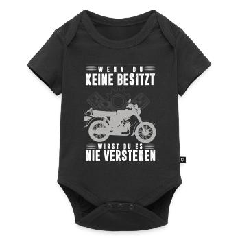 Simson DDR Moped S51 wenn du keine Besitzt, - Baby Premium Kurzarmbody - Schwarz - Vorne