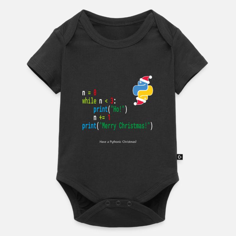 Ho! Ho! Ho! - Merry Christmas -Python Geek Shirt - Baby Premium short-sleeve bodysuit - black