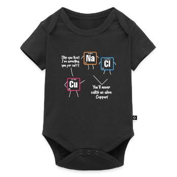 Chemistry sodium chlorine chemist gift - Baby Premium short-sleeve bodysuit - black - Front