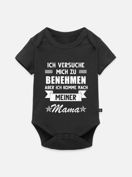 Ich komme nach meiner Mama - Baby Premium Kurzarmbody - Schwarz