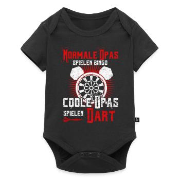 Dart Opa - Baby Premium Kurzarmbody - Schwarz - Vorne
