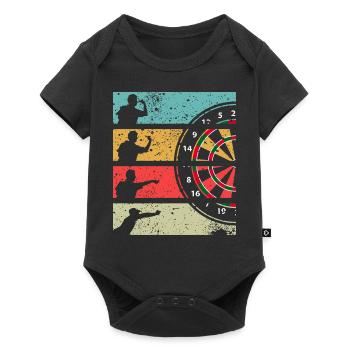 Dart - Baby Premium Kurzarmbody - Schwarz - Vorne