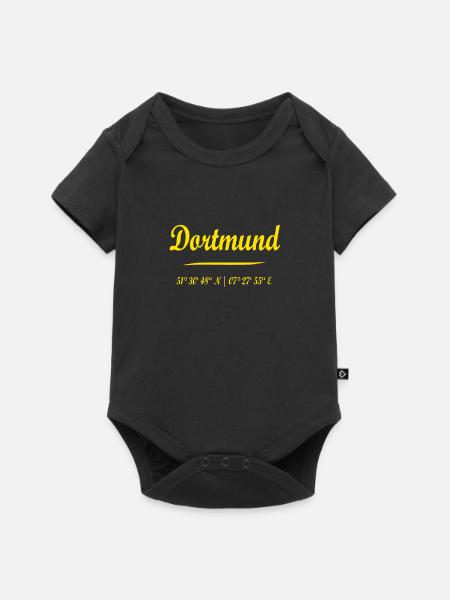 Dortmund - Baby Premium Kurzarmbody - Schwarz