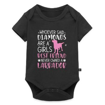 Labrador - Baby Premium Kurzarmbody - Schwarz - Vorne