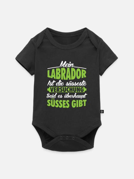 Labrador - Baby Premium Kurzarmbody - Schwarz