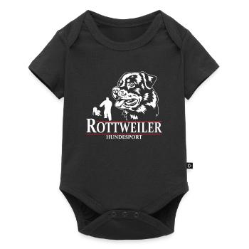 Rottweiler - Baby Premium Kurzarmbody - Schwarz - Vorne