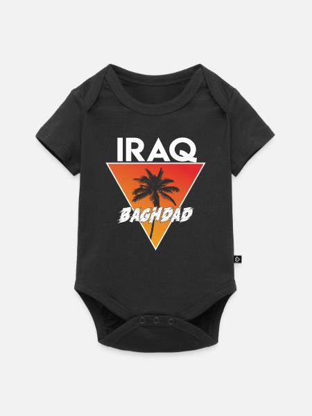 irakisch mit Hauptstadt - Baby Premium Kurzarmbody - Schwarz