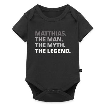Matthias - Baby Premium short-sleeve bodysuit - black - Front