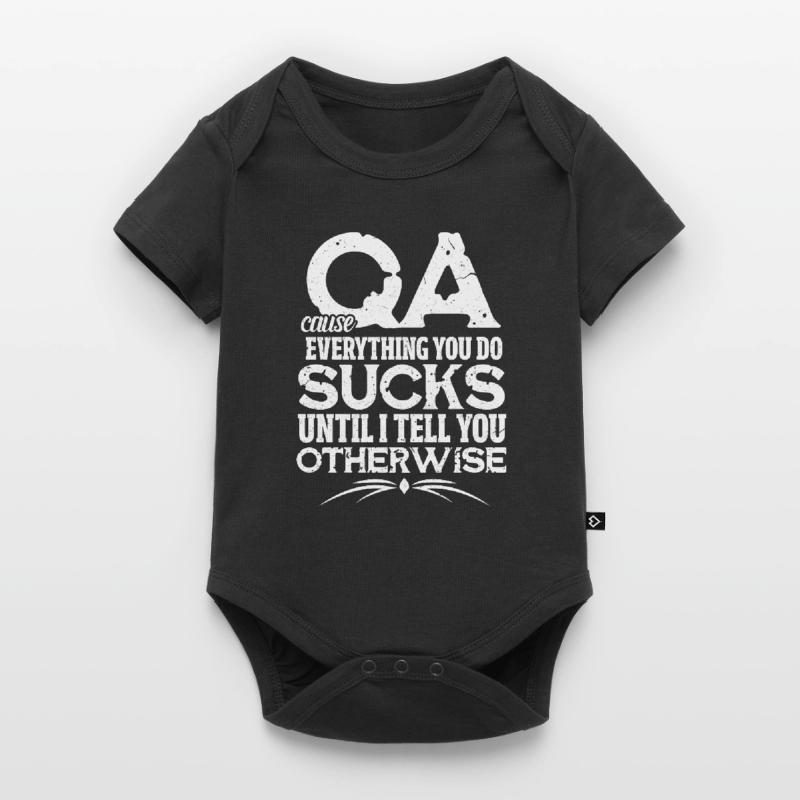 QA Programmierer Code Coder Informatik Geschenk Baby Premium Kurzarmbody
