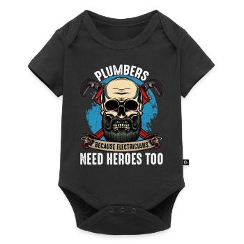 plumber - Baby Premium short-sleeve bodysuit - black - Front