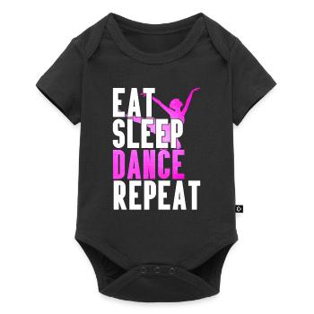 Food Sleep Dance Repetition - Baby Premium short-sleeve bodysuit - black - Front