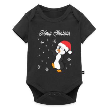 Christmas theme Merry Christmas Christmas penguin - Baby Premium short-sleeve bodysuit - black - Front
