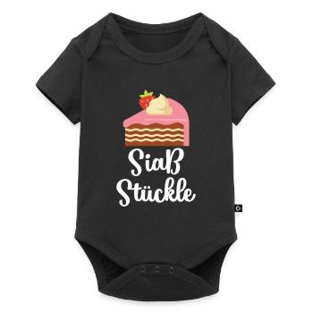 Schwaben Schwäbisch Stuttgart Schwabe Geschenk - Baby Premium Kurzarmbody - Schwarz - Vorne