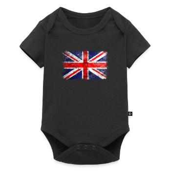 English Flag. Cool British Flag. British Roots - Baby Premium short-sleeve bodysuit - black - Front