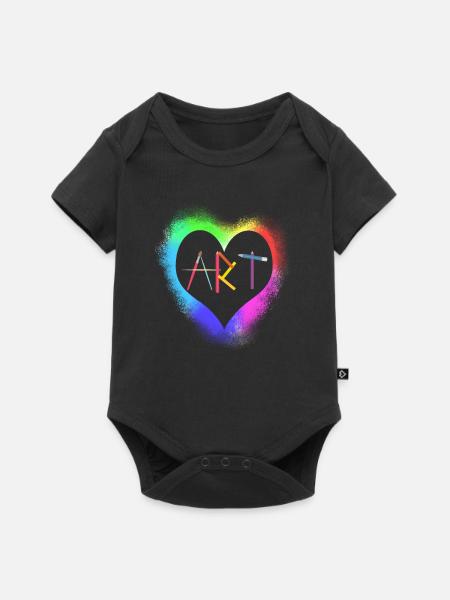 Kunstlehrerin Künstlerin - Baby Premium Kurzarmbody - Schwarz