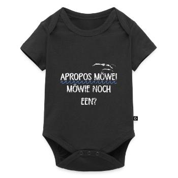Apropos Möwe Plattdeutscher Spruch Trinken - Baby Premium Kurzarmbody - Schwarz - Vorne